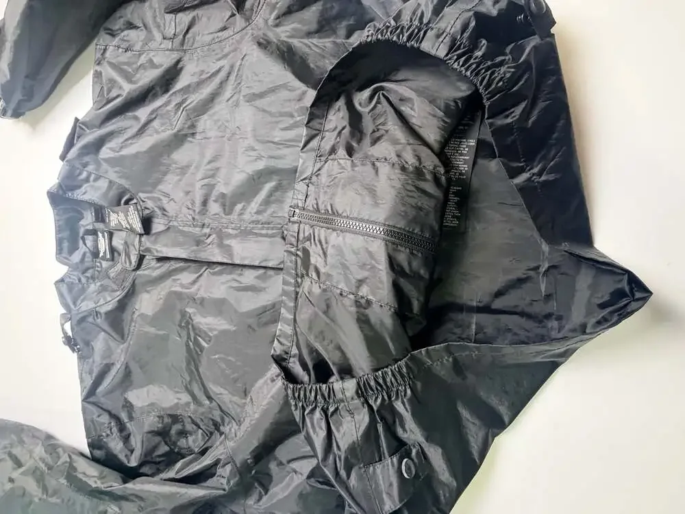 VTG Harley Davidson Motorcycle Genuine Black Rain Jacket Windbreaker Men’s Large